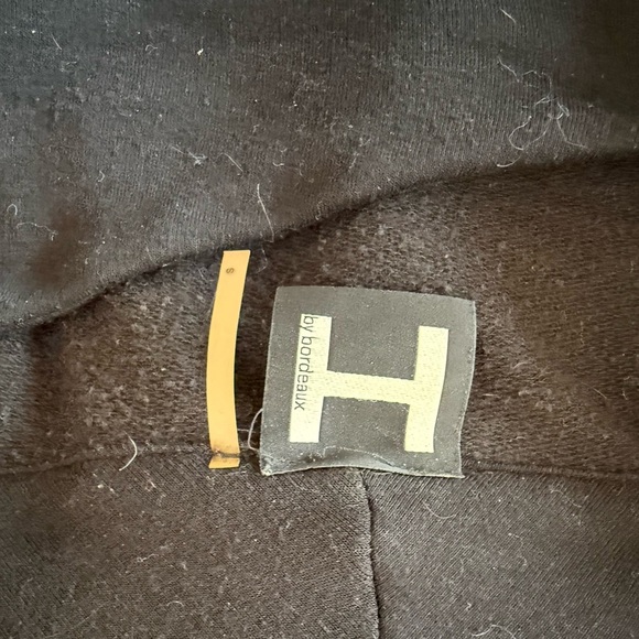 H by Bordeaux Black Drape Front Zip Jacket | Size Small | Modern & Chic Layer - Picture 3 of 3